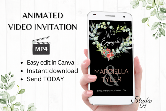 Announcing Your Engagement with the Floral Engagement Announcement W1139B