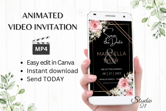 Boho Save the Date Announcement W2125: Your Guide to Effortless Wedding Invites