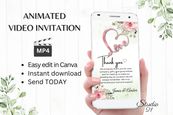 Boho Wedding Thank You W9120TU: A Warm, Artistic Choice for Modern Invitations