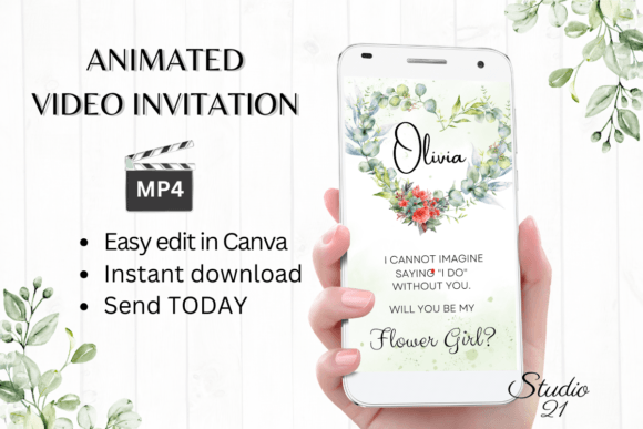 Elevate Your Brand with the Floral Flower Girl Proposal W3138FG Typeface