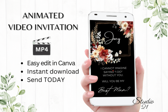 Fall Best Man Proposal W3153BM: A Digital Invitation Template Guide
