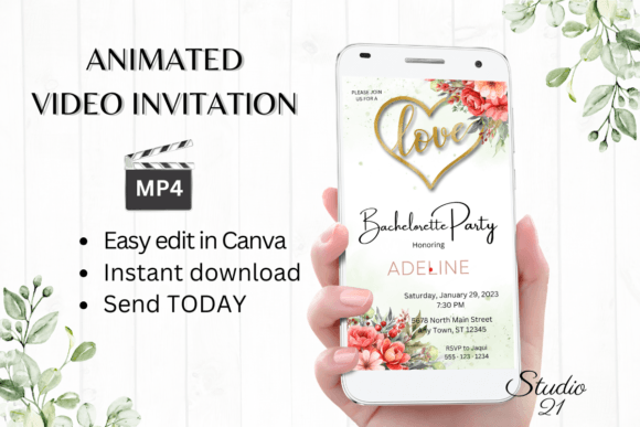 Floral Bachelorette Party Invite W6130: Your Digital Celebration Starter