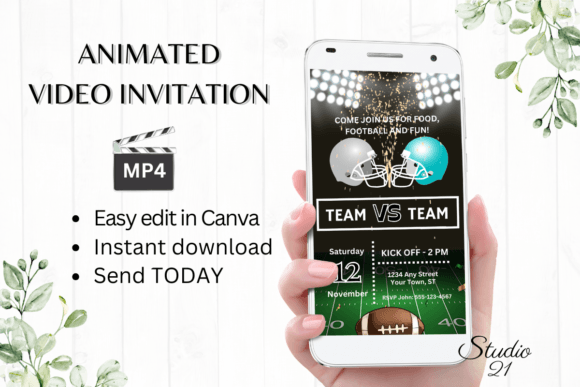 Score Big with a Digital Football Game Invitation